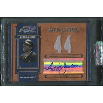 2004 Prime Cuts II #22 Reggie Jackson MLB Icons Signature Material Number Jersey Auto #33/44