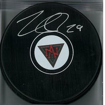 Nathan MacKinnon Autographed North American Hockey Puck (Frameworth COA)