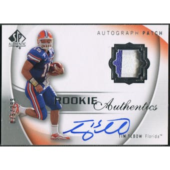 2010 SP Authentic #108 Tim Tebow Rookie Patch Auto #079/299