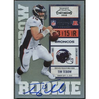 2010 Playoff Contenders #234B Tim Tebow White Jersey Rookie Auto /400