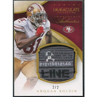 2014 Immaculate Collection #47 Anquan Boldin Immaculate Authentics Tag #2/2