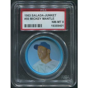 1963 Salada Junket Coins Baseball #56 Mickey Mantle PSA 8 (NM-MT)