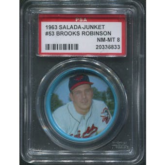 1963 Salada Junket Coins Baseball #53 Brooks Robinson PSA 8 (NM-MT)