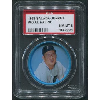 1963 Salada Junket Coins Baseball #63 Al Kaline PSA 8 (NM-MT)