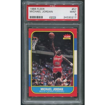 1986/87 Fleer Basketball #57 Michael Jordan Rookie PSA 9 (MINT)