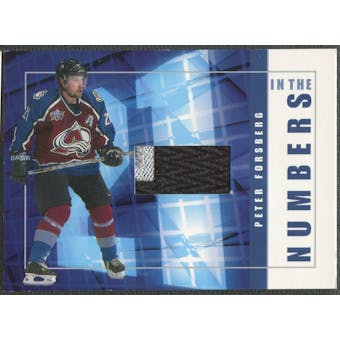 2001/02 BAP Signature Series #ITN14 Peter Forsberg In The Numbers Patch /10