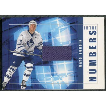 2001/02 BAP Signature Series #ITN40 Mats Sundin In The Numbers Patch /10