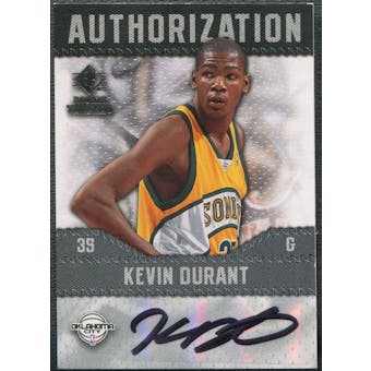 2008/09 SP Rookie Threads #AUKD Kevin Durant Authorization Auto