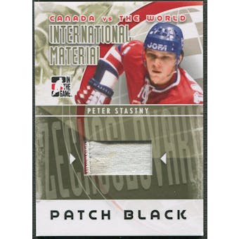 2011/12 ITG Canada vs The World #IM38 Peter Stastny International Materials Black Patch /6