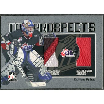 2006/07 ITG Heroes and Prospects #TP16 Carey Price CHL Top Prospects Jersey Patch /100