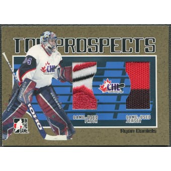 2006/07 ITG Heroes and Prospects #TP13 Ryan Daniels CHL Top Prospects Gold Jersey Patch /10