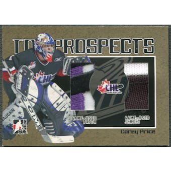2006/07 ITG Heroes and Prospects #TP16 Carey Price CHL Top Prospects Gold Jersey Patch /10
