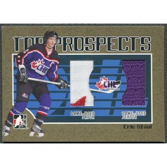 2006/07 ITG Heroes and Prospects #TP19 Eric Staal CHL Top Prospects Gold Jersey Patch /10