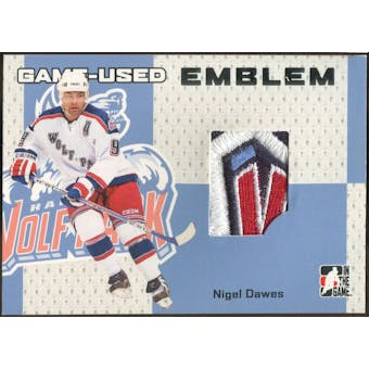 2006/07 ITG Heroes and Prospects #GUE06 Nigel Dawes Game-Used Emblem /30