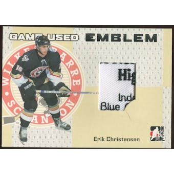 2006/07 ITG Heroes and Prospects #GUE12 Erik Christensen Game-Used Emblem /30