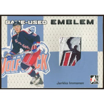 2006/07 ITG Heroes and Prospects #GUE17 Jarkko Immonen Game-Used Emblem /30