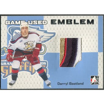 2006/07 ITG Heroes and Prospects #GUE24 Darryl Bootland Game-Used Emblem /30