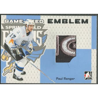 2006/07 ITG Heroes and Prospects #GUE26 Paul Ranger Game-Used Emblem /30