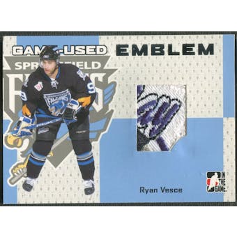 2006/07 ITG Heroes and Prospects #GUE54 Ryan Vesce Game-Used Emblem /30