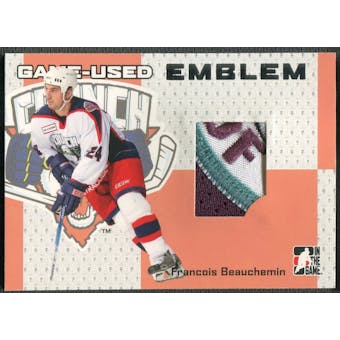 2006/07 ITG Heroes and Prospects #GUE58 Francois Beauchemin Game-Used Emblem /30