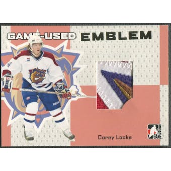 2006/07 ITG Heroes and Prospects #GUE09 Corey Locke Gold Game-Used Emblem /10