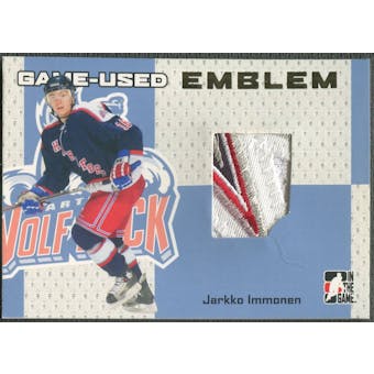 2006/07 ITG Heroes and Prospects #GUE17 Jarkko Immonen Gold Game-Used Emblem /10