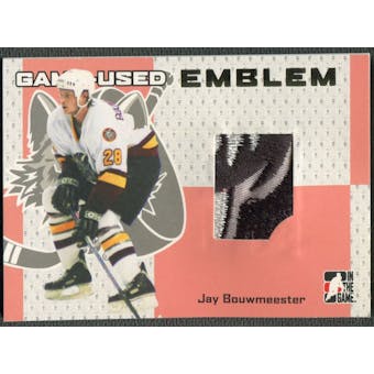 2006/07 ITG Heroes and Prospects #GUE60 Jay Bouwmeester Gold Game-Used Emblem /10