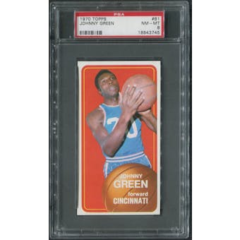 1970/71 Topps Basketball #81 Johnny Green Rookie PSA 8 (NM-MT)