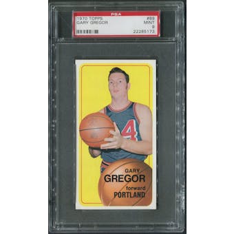 1970/71 Topps Basketball #89 Gary Gregor PSA 9 (MINT)