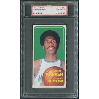 1970/71 Topps Basketball #91 John Warren PSA 8 (NM-MT)