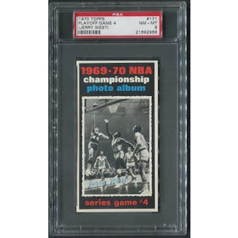 1970/71 Topps Basketball #171 Playoff Game 4 Jerry West PSA 8 (NM-MT)