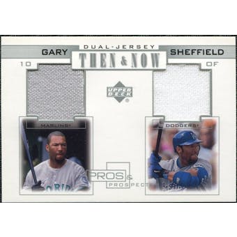 2001 Upper Deck Pros and Prospects Then and Now Game Jersey #TNGS Gary Sheffield