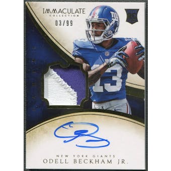 2014 Immaculate Collection #107 Odell Beckham Jr. Rookie Patch Auto #03/99
