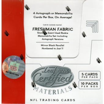 2006 Leaf Certified Materials Football Hobby Box