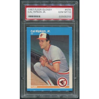 1987 Fleer Glossy Baseball #478 Cal Ripken Jr. PSA 10 (GEM MINT)