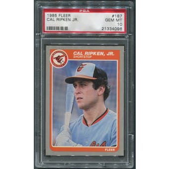 1985 Fleer Baseball #187 Cal Ripken Jr. PSA 10 (GEM MINT)