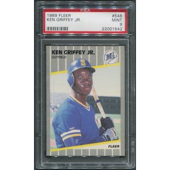 1989 Fleer Baseball #548 Ken Griffey Jr. Rookie PSA 9 (MINT)