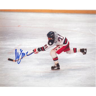 Mike Eruzione Autographed 1980 USA Olympic Hockey "Miracle On Ice" 8x10 Photo (DACW)