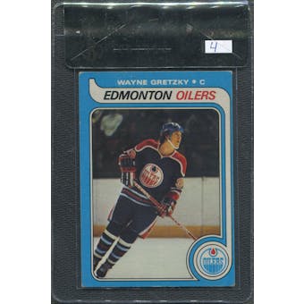 1979/80 Topps Hockey #18 Wayne Gretzky Rookie Beckett Raw Card Review BGS 4