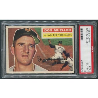 1956 Topps Baseball #241 Don Mueller PSA 6 (EX-MT)