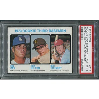 1973 Topps Baseball #615 Rookie Third Basemen Mike Schmidt Rookie PSA 8 (NM-MT)