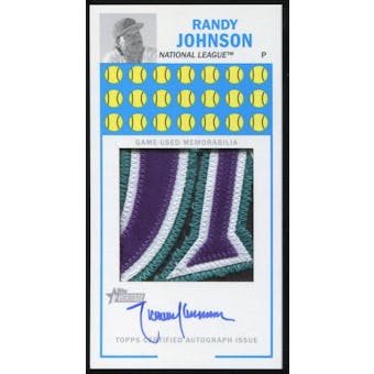 2015 Topps Heritage '66 Punchboards Autograph Relics #66PARRJ Randy Johnson