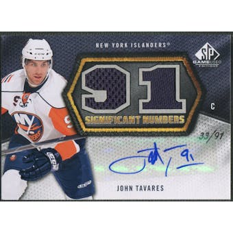 2010/11 SP Game Used #SNTA John Tavares SIGnificant Numbers Jersey Auto #33/91