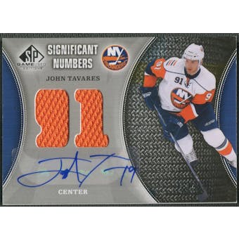 2009/10 SP Game Used #SNTA John Tavares Significant Numbers Jersey Auto #50/91