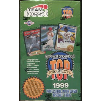 1999 Best Team Best Top Prospects Baseball America Baseball Hobby Box
