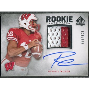 2012 SP Authentic #272 Russell Wilson Rookie Patch Auto #526/885