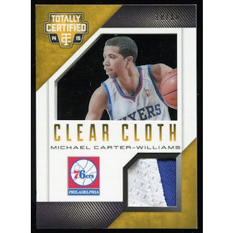 2014-15 Totally Certified Clear Cloth Jerseys Gold #79 Michael Carter-Williams #10/10