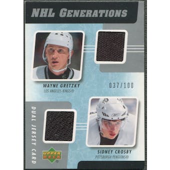 2006/07 Upper Deck #G2GC Wayne Gretzky & Sidney Crosby Generations Dual Jersey #037/100