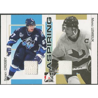 2005/06 ITG Heroes and Prospects #ASP19 Mario Lemieux & Sidney Crosby Aspiring Jersey /50