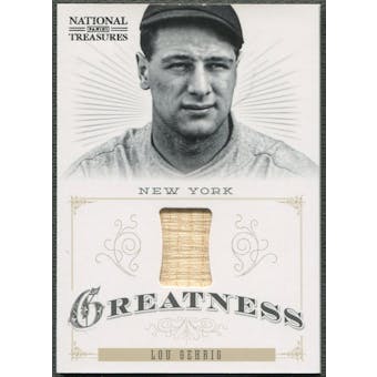 2012 Panini National Treasures #3 Lou Gehrig Greatness Materials Bat #53/99